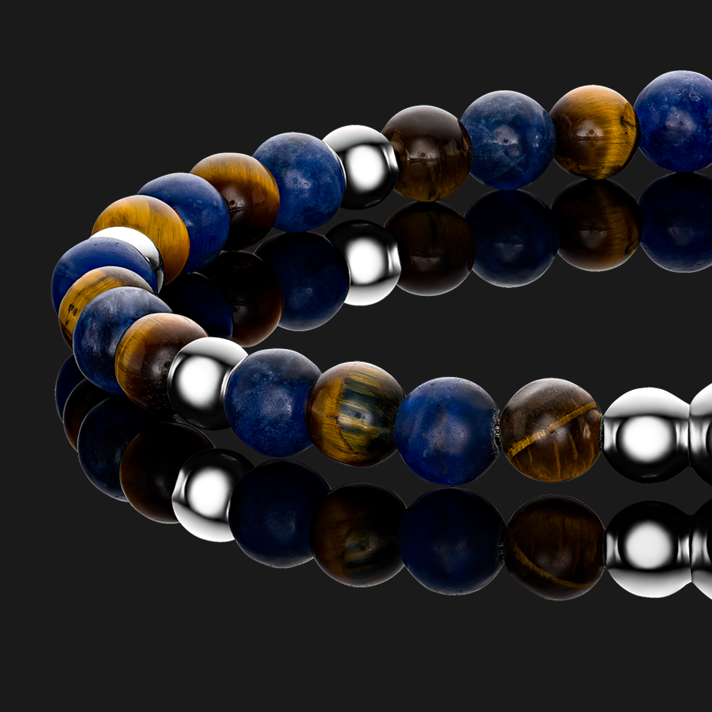 Tiger Eye & Sodalite Mix - 4mm