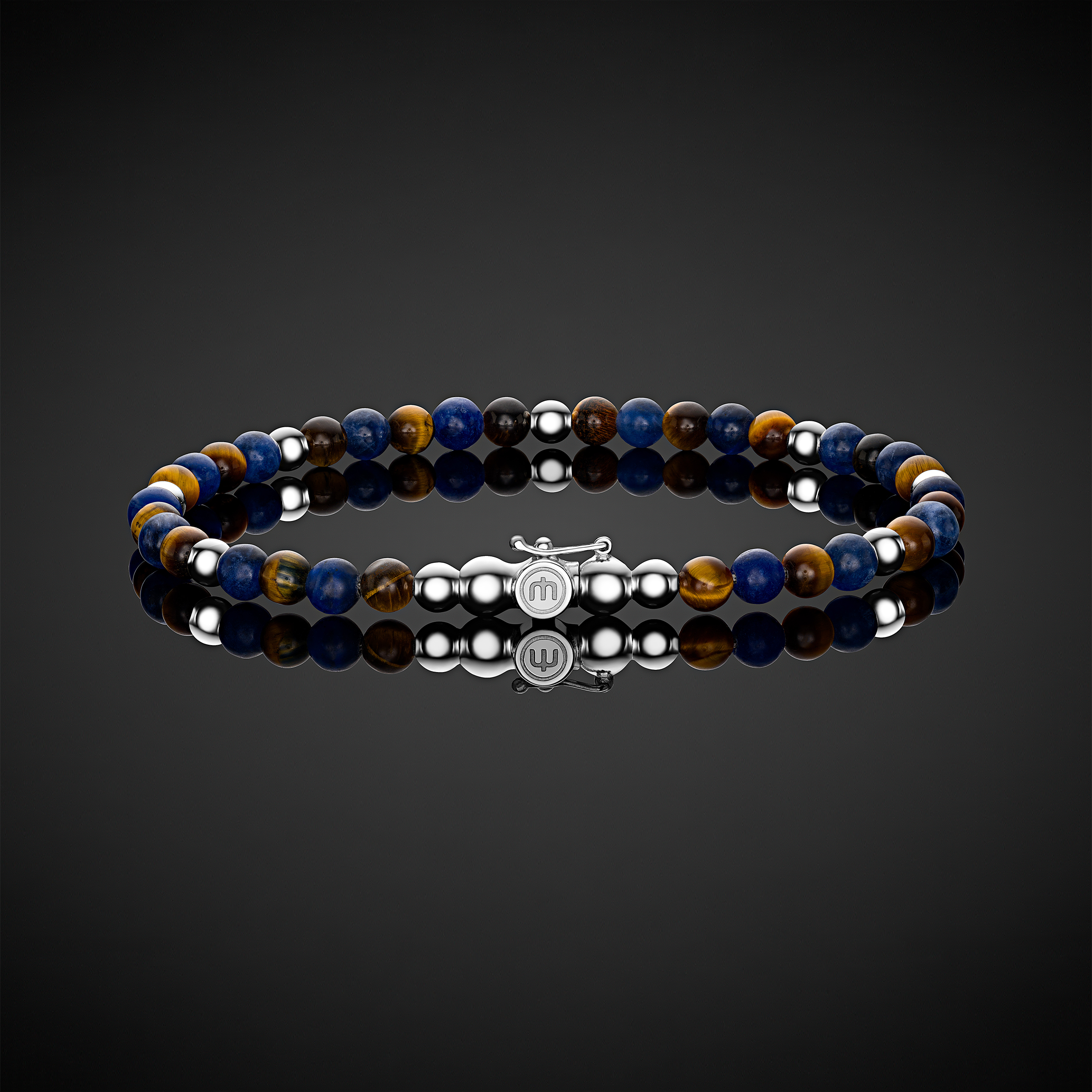 Tiger Eye & Sodalite Mix - 4mm