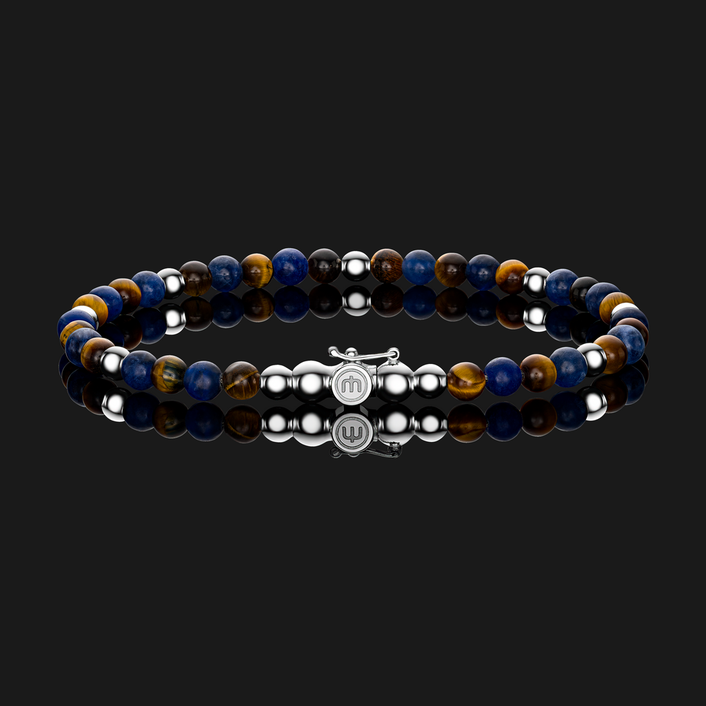 Tiger Eye & Sodalite Mix - 4mm