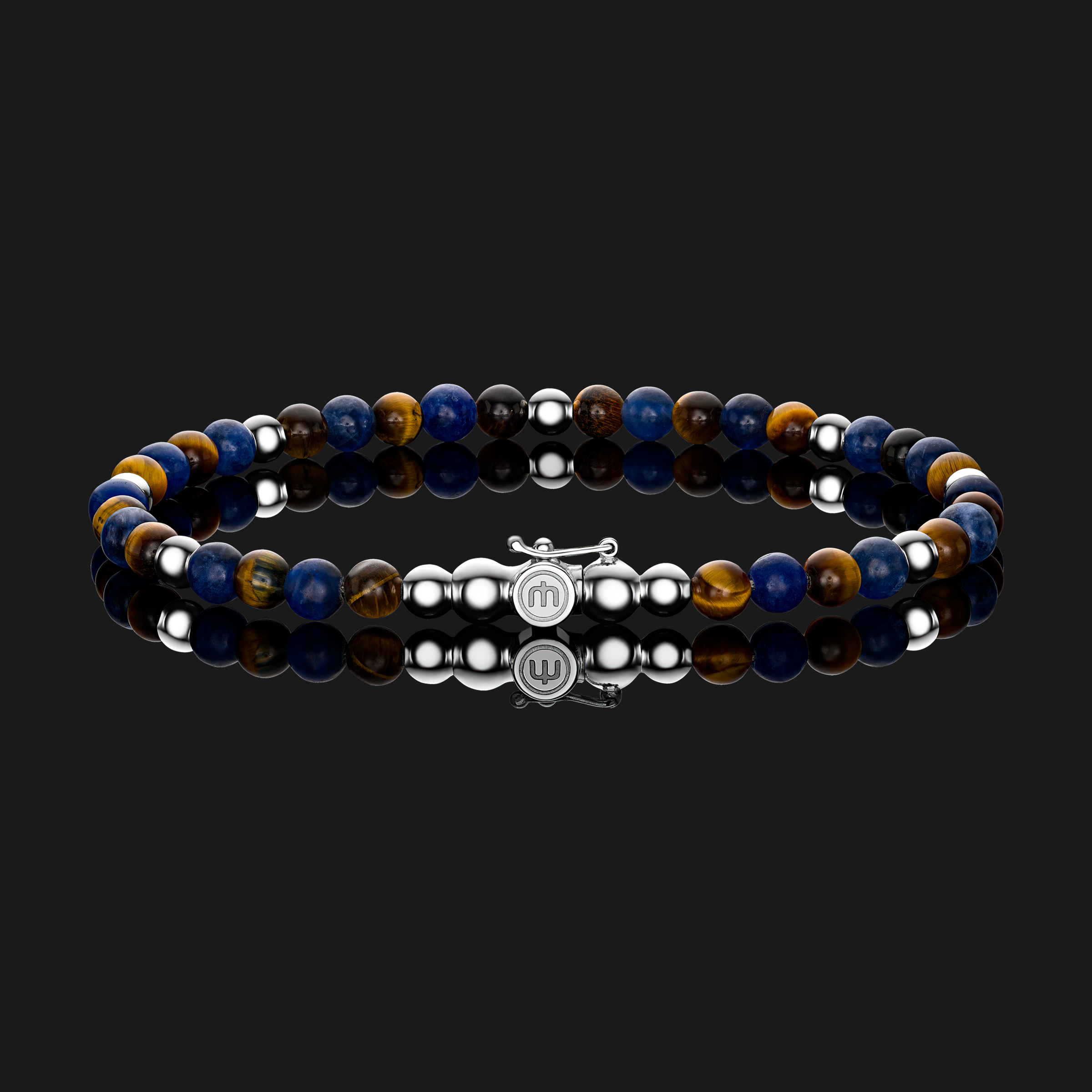 Tiger Eye & Sodalite Mix - 4mm