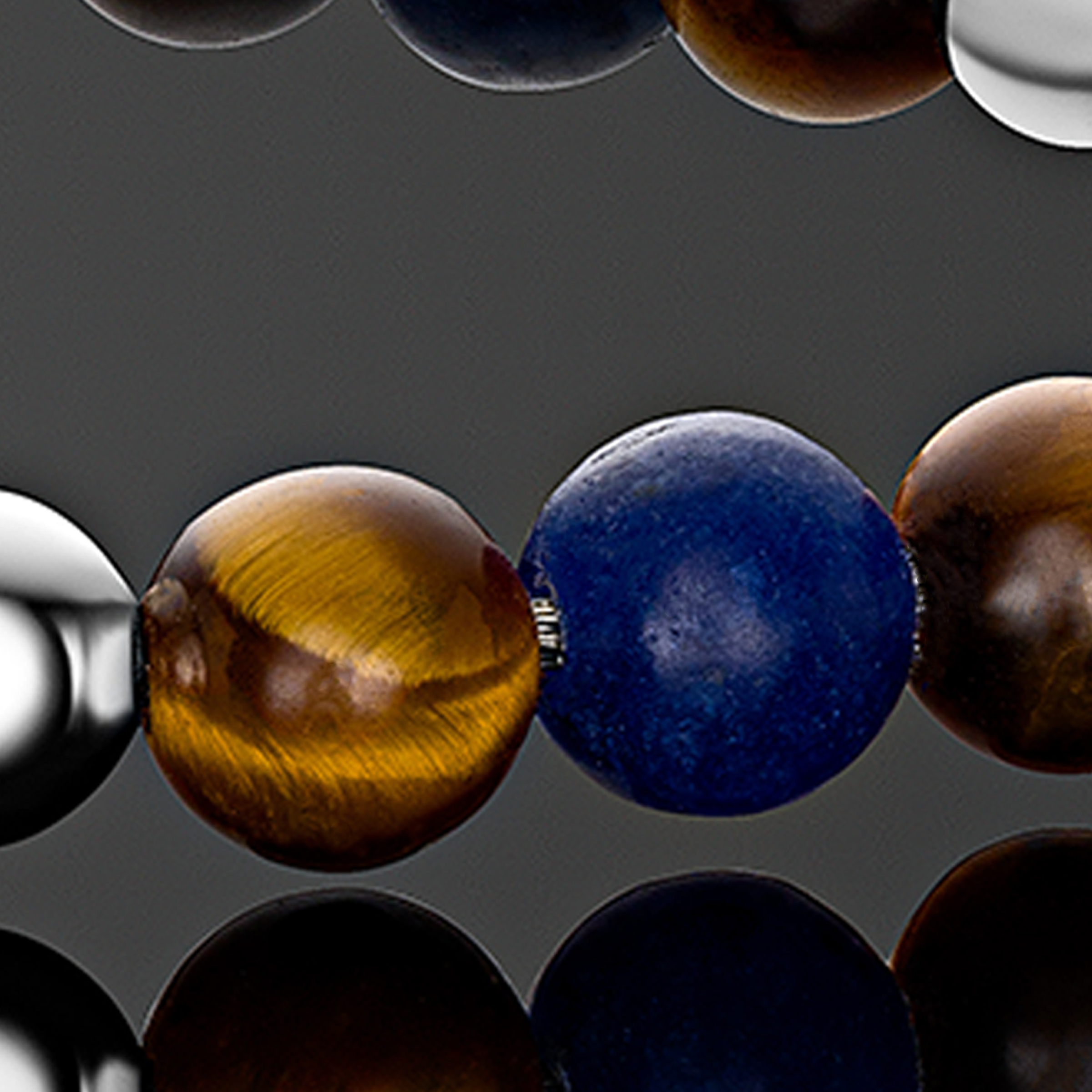 Tiger Eye & Sodalite Mix - 4mm